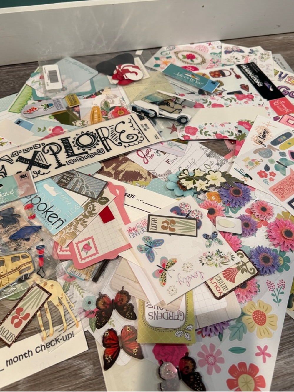 Assorted Jolees, Soft Spoken and more Scrapbooking Embellishments - Multi-Color